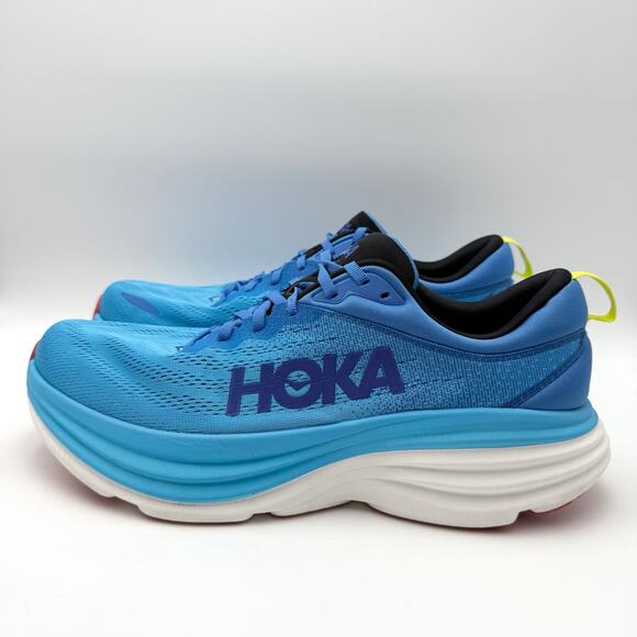 Hoka Mens Bondi 8 Running Sneakers US 12 D Blue Athletic EUC main image 11